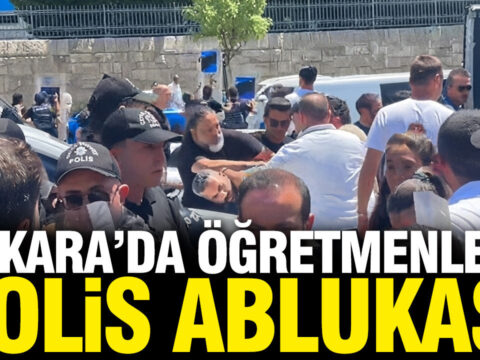 Gecinemiyoruz diyen ogretmenlere polis ablukasi j84OaQOK